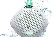 LEZII Shower Speaker, IPX5 Waterproof Bluetooth Speaker, Portable Mini Wireless Speaker with Loud Stereo Sound, 12H Playtime, Built in Mic, Lanyard, TWS, for Home, Party, Travel, Pool, Beach, Outdoor