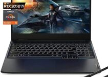 Lenovo IdeaPad 3 Gaming Laptop, NVIDIA GeForce RTX 3050 Ti, 15.6″ 120Hz FHD 300Nit, AMD Ryzen5 5600H, Wi-Fi 6, Backlit Keyboard, Type-C, Webcam Privacy Shutter, /HDMI Cable (16GB RAM | 512GB PCIe SSD)