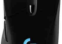 Logitech G703 Lightspeed Wireless Gaming Mouse W/Hero 25K Sensor, PowerPlay Compatible, Lightsync RGB, Lightweight 95G+10G Optional, 100-25, 000 DPI, Rubber Side Grips – Black (Renewed)