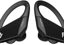PALOVUE Wireless Earbuds Earphones, Bluetooth 5.2 Headphones and CVC8.0 Noise Cancelling Earbuds with 4 Mic for Sports Qualcomm CSR, Fast Pair (Jet Black)