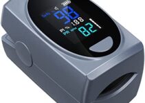 Pulse Oximeter Fingertip, Digital Blood Oxygen Saturation Monitor for Heart Rate Monitor and SpO2 Levels, Portable LCD Pulse Oximeter (Batteries Included)
