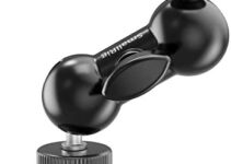 SMALLRIG Cool Ballhead Multi-Function Double Ballhead with Shoe Mount & 1/4″ Screw for Monitors Led Light – 1135
