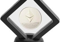 SUPIA Actual Physical Ethereum Coin with Silver Plating Display Iem Case and Box Collector’s Set (Silver Ethereum Coin)