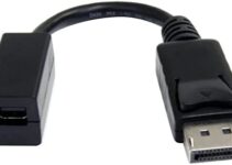 StarTech.com 6in (15cm) DisplayPort to Mini DisplayPort Cable – 4K x 2K UHD Video – DisplayPort Male to Mini DisplayPort Female Adapter Cable – DP to mDP 1.2 Monitor Extension Cable (DP2MDPMF6IN)