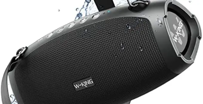 Upgraded W-KING 70W Bluetooth Speakers Loud- Deep Bass, IPX6 Waterproof Outdoor Portable Wireless Speaker with 15600mAh Power Bank, DSP, Crystal Clear Audio, TF Card for Party, Home, Camping(X10)