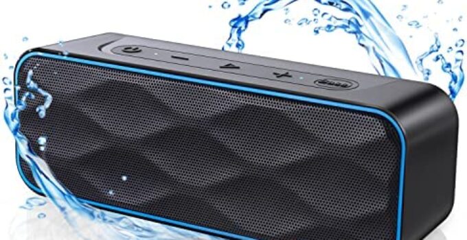 20W Waterproof Bluetooth Speaker, Portable Wireless Speakers with 28H Playtime, IPX7 Waterproof, Enhanced Bass, Bluetooth 5.0 Speaker for Shower Home Outdoors Travel