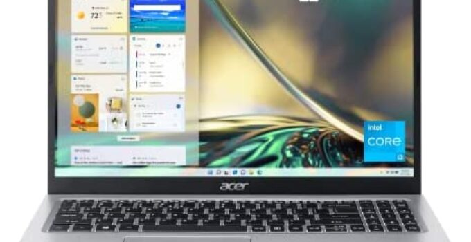 Acer Aspire 5 A515-56-32DK Slim Laptop | 15.6″ Full HD IPS Display | 11th Gen Intel Core i3-1115G4 Processor | 4GB DDR4 | 128GB NVMe SSD | WiFi 6 | Windows 11 Home in S mode