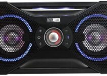 Altec Lansing Mix 2.0 – Bluetooth Speaker, Wireless, Waterproof, Floatable, Portable, Speakers, Loud Volume, Strong Bass, Rich Stereo System, 100 ft Wireless Range, IP67, Black with Lights
