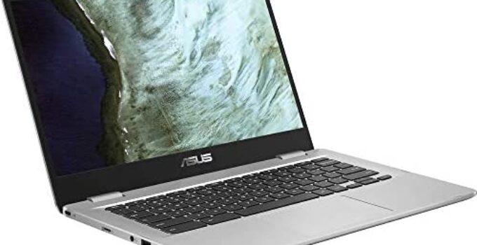 Asus C423NA Chromebook 14″ HD Laptop (Intel Dual Core Celeron Processor N3350, 4GB DDR4 RAM, 64GB SSD) Webcam, WiFi, Bluetooth, Type-C, Google Chrome OS – Silver (Renewed)
