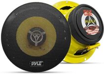 Car Two Way Speaker System – Pro 6.5 Inch 240 Watt 4 Ohm Mid Tweeter Component Audio Sound Speakers For Car Stereo w/ 30 Oz Magnet Structure, 2.25” Mount Depth Fits Standard OEM – Pyle PLG6.2 (Pair)