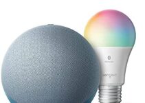 Echo (4th Gen) | Twilight Blue with Sengled Bluetooth Color bulb | Alexa smart home starter kit