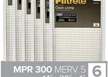Filtrete 14x30x1, AC Furnace Air Filter, MPR 300, Clean Living Basic Dust, 6-Pack (exact dimensions 13.81 x 29.81 x 0.81)