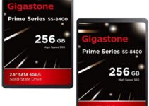 Gigastone 256GB 2.5″ Internal SSD 2-Pack 3D NAND Solid State Drive, SATA III 6Gb/s 2.5 inch 7mm (0.28”), Read up to 550MB/s