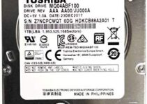 MQ04ABF100 Toshiba 1TB/1000GB 5400rpm Sata 7mm 2.5 inches Hard Drive 128mb, 6 Gbit/s. (Renewed)