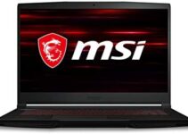 MSI GF65 Gaming Laptop: 15.6″ 144Hz FHD 1080p, Intel Core i7-10750H, NVIDIA GeForce RTX 3050, 8GB, 512GB NVMe SSD, Red Keyboard, Win 10, Black (10UC-439)