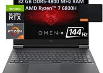 New DDR5 4800Mhz RAM – HP Victus 16.1″ IPS Gaming Laptop – New AMD Ryzen 7 6800H (The Most Powerful Ryzen 7) – GeForce RTX 3050 Ti – 144Hz -HDMI 2.1- B&O w/Mouse Pad (32GB DDR5 | 1TB PCIe SSD)