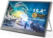 Portable Monitor – Lepow C2S 15.4″ Portable Laptop Monitor 1080P IPS Screen with Dual Speakers Foldable Kickstand HDMI USB Type-C Mini DP, External Travel Monitor for Laptop PC Phone Xbox Switch PS4