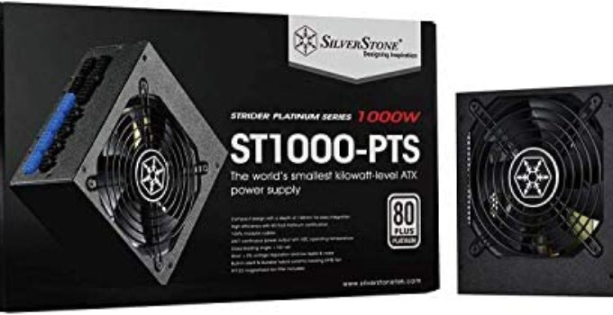 SilverStone Technology 1000 Watt Fully Modular 80 Plus Platinum Power Supply in Ultra Compact 140mm in Depth ST1000-PTS