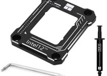 Thermalright CPU Bending Correction Fixing Buckle, LGA 1700 CPU Buckle Fixer, Anti-Fall CPU Contact Frame for Intel12 Generation (Black)