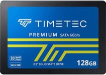 Timetec 128GB SSD 3D NAND TLC SATA III 6Gb/s 2.5 Inch 7mm (0.28″) Read Speed Up to 520 MB/s 100TBW SLC Cache Performance Boost Internal Solid State Drive for PC Computer Desktop and Laptop (128GB)