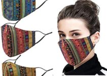 UOUDIO Face Cover Bandana, Soft Cotton Fabric Mask Half Face Protective, Fashion Unisex Paisley Balaclava