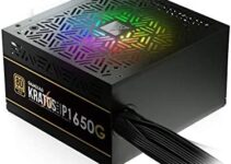 ZEUS GAMDIAS RGB Gaming PC Power Supply 650W 80 Plus Gold Certified 650 Watt PSU for Computers and Desktops with Active PFC