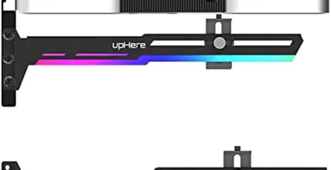 upHere 5V 3PIN Addressable RGB Graphics Card GPU Brace Support Video Card Sag Holder,Built-in 5V ARGB Strip,Adjustable Length and Height Support,G276ARGB