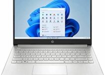 2022 HP 14″ HD Touchscreen Laptop, AMD Ryzen 3 3250U Processor, 8GB DDR4 RAM, 128GB SSD, HDMI, Webcam, WiFi, Bluetooth, Windows 11 S, Silver, W/ 2-Week IFT Support