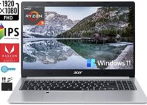 2022 Newest Acer Aspire 5 Slim 15.6″ FHD IPS Laptop, Quad-Core AMD Ryzen 3 3350U (Upto 3.5GHz,Beat i5-7200U), 8GB DDR4 RAM, 256GB SSD,WiFi 6, Backlit KB, Fingerprint Reader, Windows 11+MarxsolCables