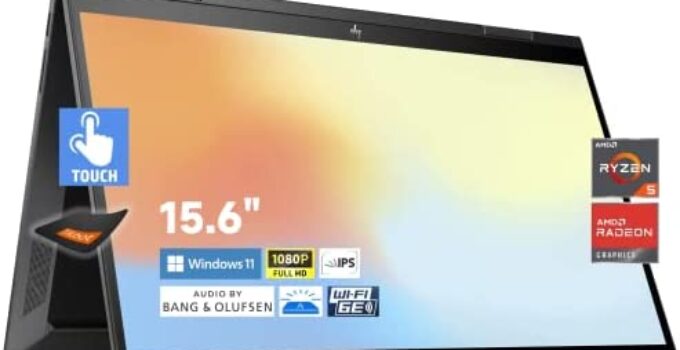 2022 Newest HP Envy x360 2-in-1 15.6″ Touchscreen Laptop, AMD Ryzen 5 5625U (Up to 4.3 GHz), Radeon Graphics, Wi-Fi 6E, Backlit Keyboard, HP Fast Charge, B&O, IR Webcam (32GB RAM | 1TB PCIe SSD)