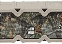 Altec Lansing x Real Tree IMW580 Portable Rugged Bluetooth Speaker Qi Wireless Charging, 20 Hours of Battery, Heavy Duty, Waterproof, LED Lights, 100FT Wireless Range and Voice Assistant