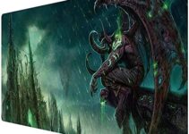 Bimor Extended Gaming Mouse Mat / Pad – Large, Wide (Long) Custom Professional Mousepad, Stitched Edges, Ideal for Desk Cover, Computer Keyboard, PC and Laptop (90×40 Illidan Stormrage14)