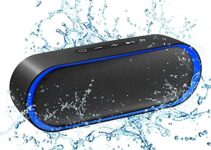 Bluetooth Speaker, Portable Bluetooth 5.0 Speakers IPX5 Waterproof, Wireless Speaker with Microphone, 24H Playtime, AUX/TF Support, for Mobile Phone, Tablet, PC, Travel/Outdoor