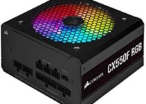 Corsair CX550F RGB, 550 Watt, 80 PLUS Bronze, Fully Modular RGB Power Supply