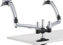 Cotytech Dual Apple Desk Mount Spring Arm Grommet Base – Silver (DM-GS2A-G)