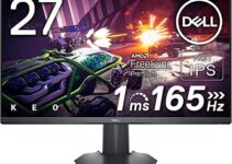 Dell G2722HS IPS 27 Inch 165Hz Gaming Monitor – (FHD) Full HD 1920 x 1080p, LED LCD Display, AMD FreeSync Premium and NVIDIA G-Sync Compatible, HDMI, DisplayPort, Thin Bezel – Black