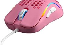 HK Gaming NAOS M Ultra Lightweight Honeycomb Shell Ambidextrous Wired RGB Gaming Mouse 12 000 cpi – 7 Buttons – 59 g ( Naos-M , Prism Pink Limited Edition )