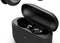 JLab Go Air Pop True Wireless Bluetooth Earbuds + Charging Case | Black | Dual Connect | IPX4 Sweat Resistance | Bluetooth 5.1 Connection | 3 EQ Sound Settings: JLab Signature, Balanced, Bass Boost