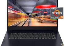 Lenovo IdeaPad Laptop (2022 Newest Model), 17.3″ HD+ Display, AMD Ryzen 5 5500U Processor (Beats i7-11375H), 20GB RAM, 1TB PCIe SSD, AMD Radeon 7 Graphics, Webcam, Fingerprint Reader, Windows 11