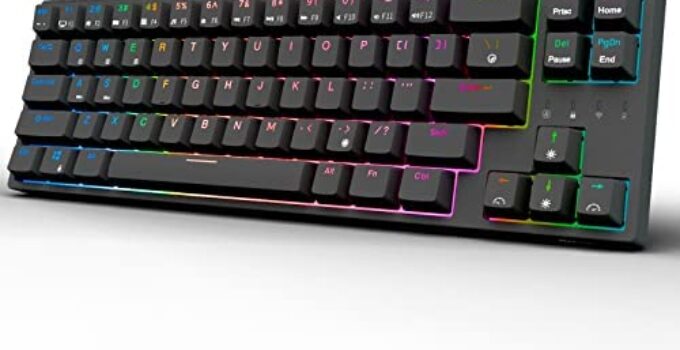 RK ROYAL KLUDGE RK68 Plus Mechanical Keyboard, 2.4Ghz Wireless/Bluetooth/Wired Brown Switch 65% Gaming Keyboard, RGB Hot Swappable with Software for Win/Mac
