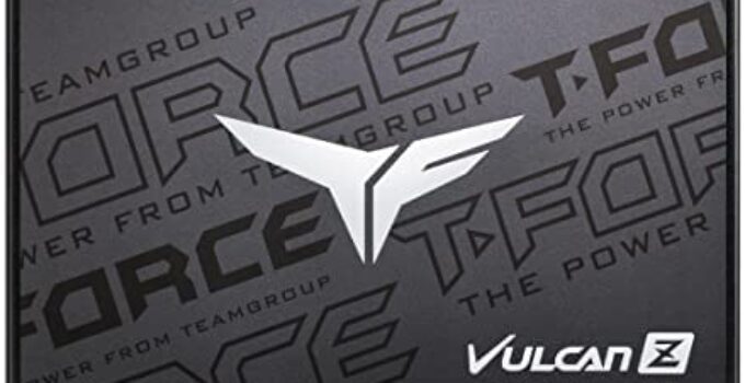 TEAMGROUP T-Force Vulcan Z 1TB SLC Cache 3D NAND TLC 2.5 Inch SATA III Internal Solid State Drive SSD (R/W Speed up to 550/500 MB/s) T253TZ001T0C101