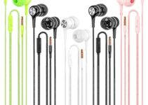 Wired Earbuds with Microphone 5 Pack, in-Ear Headphones with Heavy Bass, High Sound Quality Earphones Compatible with iPod, iPad, MP3, Android Phones, Fits All 3.5mm Jack