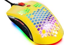 Wired Lightweight Gaming Mouse, 26 RGB Backlit Mice & 7 Buttons Programmable Driver ,PAW3325 12000DPI ,Ultralight Honeycomb Shell Ultraweave Cable Mouse Compatible with for PC Gamers and Xbox and PS4