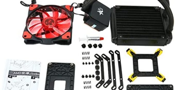 YaeCCC LED Liquid CPU Cooler Water Cooling System Radiator 120mm with Fan for Inter AMD