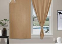 cololeaf Magic Window Blackout Curtains Drapes Sticky Velcro Curtains Thermal Insulated Window Treatments Curtain Panels with Tieback – Wheat 42W x 63L Inch (1 Panel)