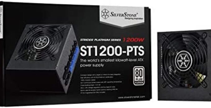SilverStone Technology 1200 Watt Fully Modular 80 Plus Platinum Power Supply in Ultra Compact 140MM in Depth ST1200-PTS