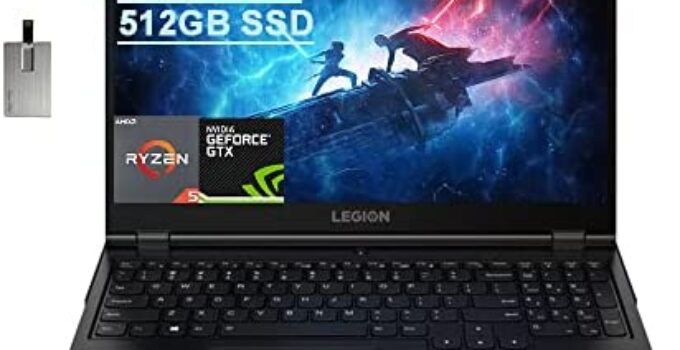 2021 Lenovo Legion 5 17.3″ FHD Gaming Laptop Computer, AMD Ryzen 5-5600H (Beats Intel i7-9750H), 16GB RAM, 512GB PCIe SSD, NVIDIA GTX 1650 Graphics, Nahimic 3D Audio, Win 11, Black, 32GB USB Card