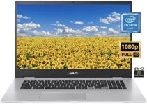 2022 Flagship ASUS Chromebook Light Laptop, 17.3″ FHD 1080p Widescreen, Intel Celeron N4500 (Upto 2.8GHz), 4GB RAM, 32GB eMMC, Webcam, UHD Graphic, WiFi 6,17+ Hours Battery,Chrome OS +HubxcelAccessory