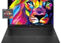 2022 HP Newest 17 Laptop Notebook, 17.3″ Full HD Anti-Glare Display, AMD Ryzen 7 5700U Processor, Webcam, Wi-Fi 6, Bluetooth, HDMI, Windows 11 Home, Black (32GB RAM | 1TB SSD)