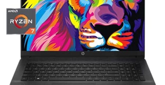 2022 HP Newest 17 Laptop Notebook, 17.3″ Full HD Anti-Glare Display, AMD Ryzen 7 5700U Processor, Webcam, Wi-Fi 6, Bluetooth, HDMI, Windows 11 Home, Black (32GB RAM | 1TB SSD)